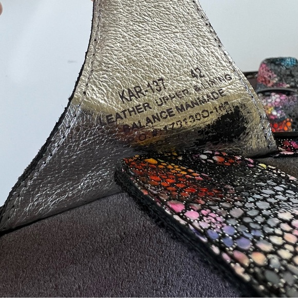 Alegria Karmen Bubblish Two Straps Metallic Rainbow Butterfly Sandals Size 11.5 - Picture 9 of 15